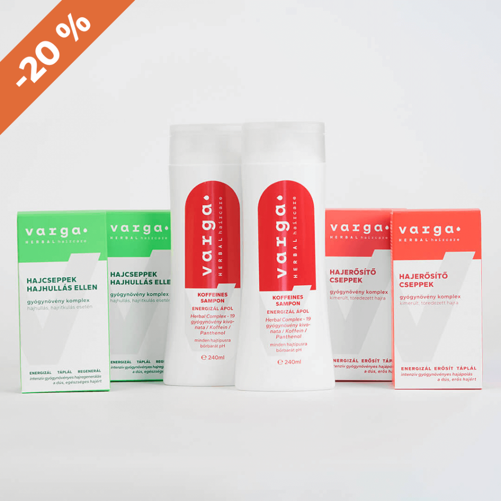 Intenzív hajregeneráló kúra gyógynövényes koffein samponnal